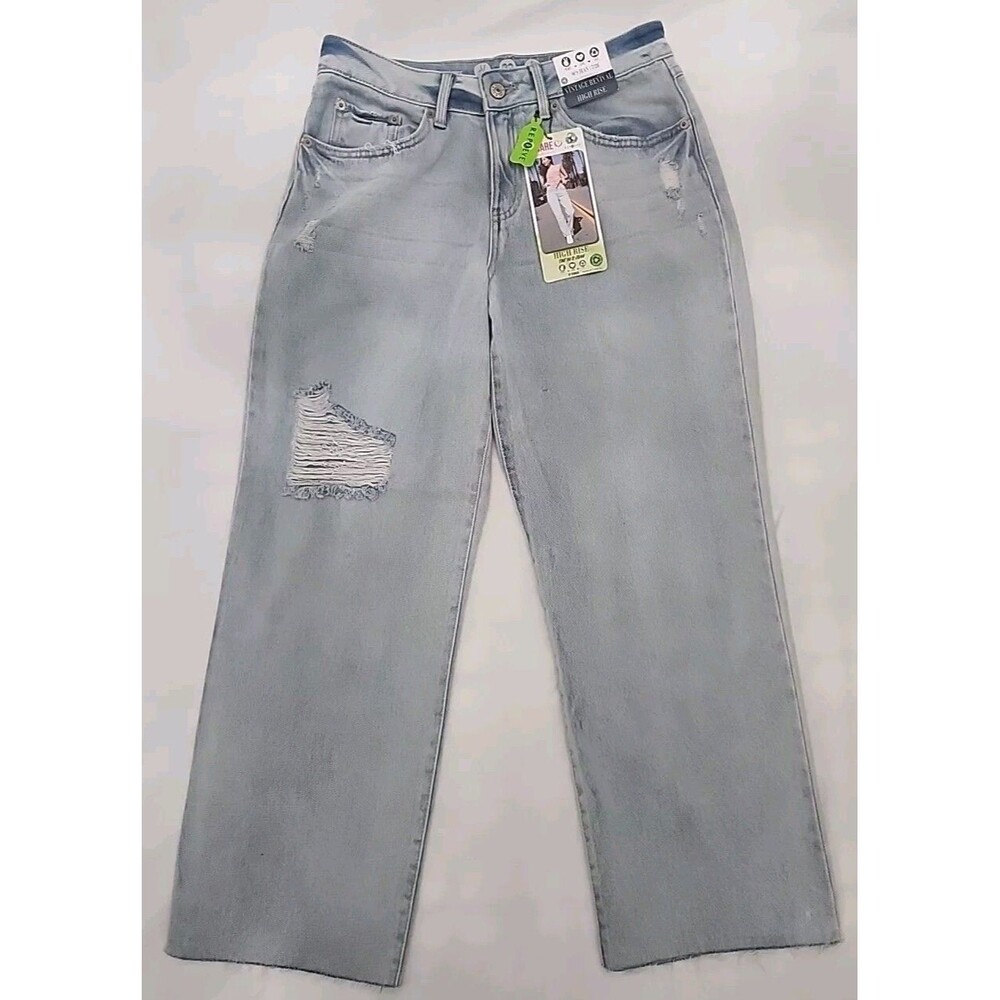 Jeans Rewash Vintage Revival High Rise Distressed Womens Size 7/28 90’s Wide Leg